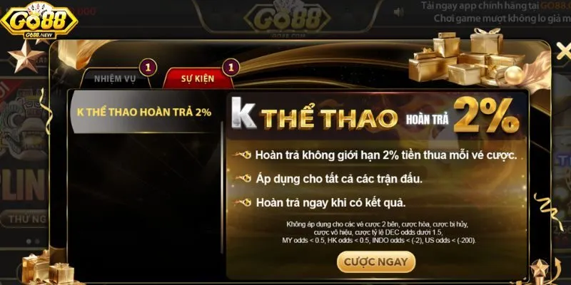 Go88 – Top 1 game bài đổi thưởng uy tín 8/2025, tặng quà Vip 13 Khuyến mãi Go88 - Ưu đãi vượt trội đến từ cổng game